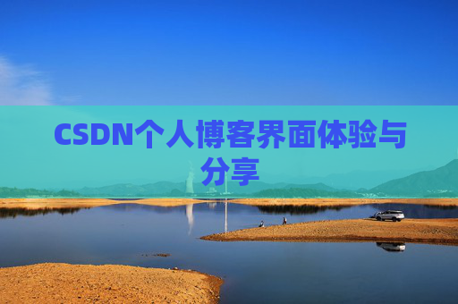 CSDN个人博客界面体验与分享